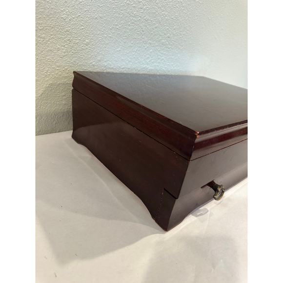 Vintage Rogers Brothers 1847 Flatware Storage Chest # 97, Drawer, Turquoise - Picture 6 of 12